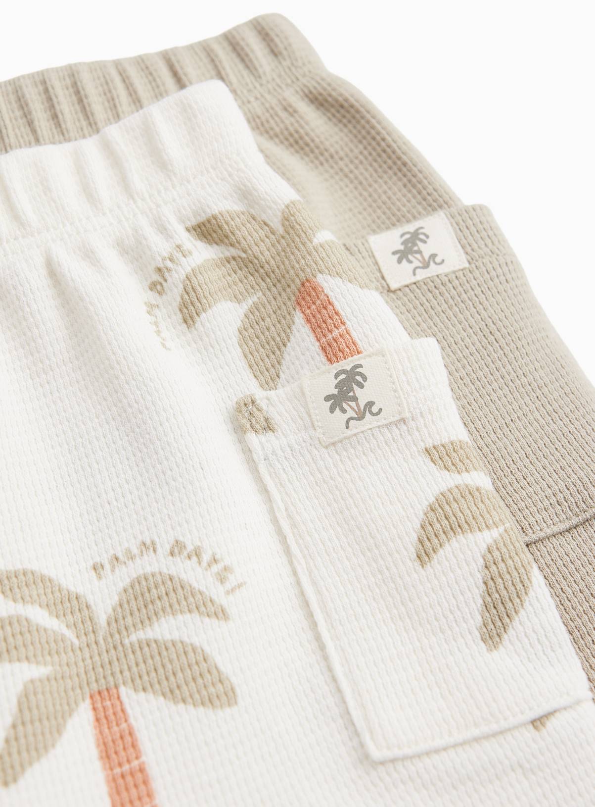 Palm Tree Print Shorts 5 Pack Up to 3 mths - Image 2